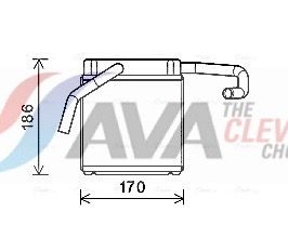 FD6607 AVA Радіатор пічки MAZDA BT50 (2007) 2.5 MZR CDVI