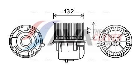 FD8572 AVA Вентилятор салону FORD TRANSIT (вир-во AVA)