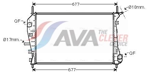 FDA2376 AVA Радіатор охолодження Mondeo III 2.0/3.0i/TDCi 00-