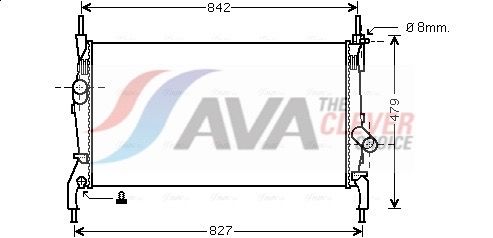 FDA2405 AVA Радіатор охолодження FORD TRANSIT 260 (2006) 2.2 TDCI