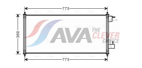 FDA5361 AVA Радіатор кондиціонера FORD Transit Connect (P65, P70, P80) (вир-во AVA)