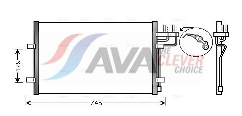 FDA5367 AVA Радіатор кондиціонера C-Max, Focus II
