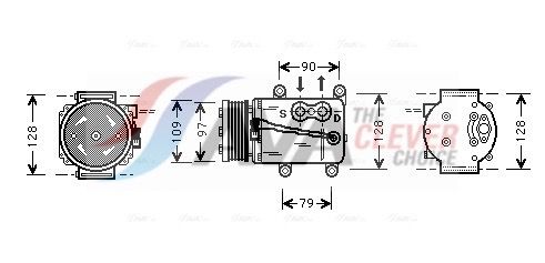 FDAK105 AVA Компресор кондиціонера FORD FOCUS 98-