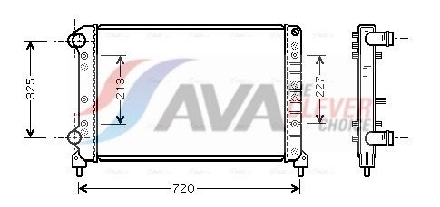 FTA2261 AVA Радіатор охолодження двигуна DOBLO 19D/TD MT-AC 00- (Ava)