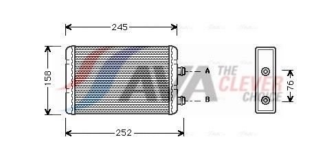 FTA6220 AVA Радіатор опалення FIAT DOBLO (Ava)
