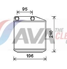 FTA6313 AVA Радіатор опалення DOBLO 1.3, 1.4, 1.6 D 10-, OPEL, ALFA ROMEO