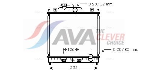 HD2120 AVA Радіатор охолодження Civic V,VI,HR-V 1.3/1.6 91-