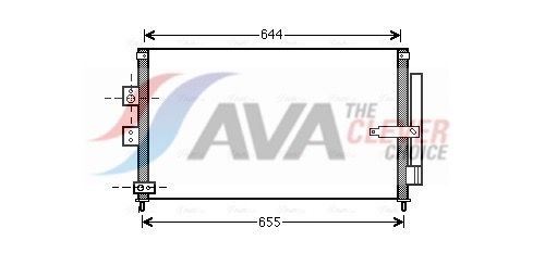 HD5223D AVA Радіатор кондиціонера HONDA CIVIC VIII (FA, FD) (05-) (вир-во AVA)
