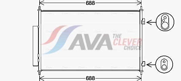 HD5317D AVA Радіатор кондиціонера HONDA HR-V (2014) 1.5 IVTEC