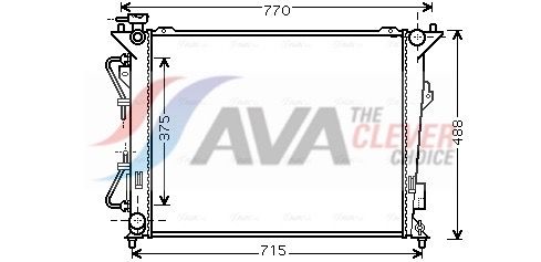 HY2172 AVA Радіатор охолодження KIA MAGENTIS II (MG) (06-) 2.7 i V6 24V (вир-во AVA)