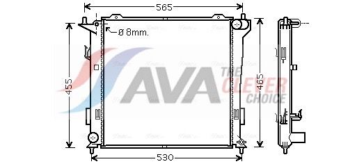 HY2181 AVA Радіатор охолодження i30 1.6 CRDiF Man. 06/07- (Ava)