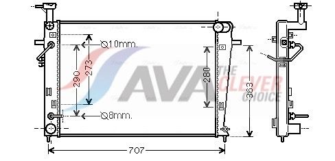 HY2211 AVA Радіатор охолодження двигуна Hyundai Tucson (JM) (04-) (вир-во AVA)