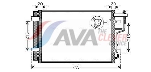 HY5183D AVA Радіатор кондиціонера Elantra, i30, Kia Ceed 06-