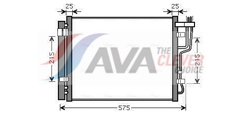 HY5189D AVA Радіатор кондиціонера HYUNDAI i30 (FD) (07-) (AVA)