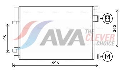 HY5268D AVA Радіатор кондиціонера HONDA ACCORD (2009) 2.4 IVTEC