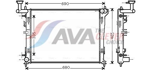HYA2180 AVA радіатор охолодження Ceed 1.4/2.0 07-