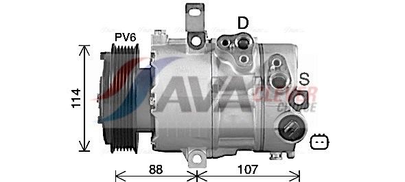 HYAK498 AVA Компресор кондиціонера TUCSON (2016) 2.0 CVVT