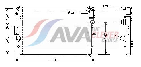 IVA2057 AVA Радіатор охолодження IVECO DAILY 29L12 (2000) 2.3