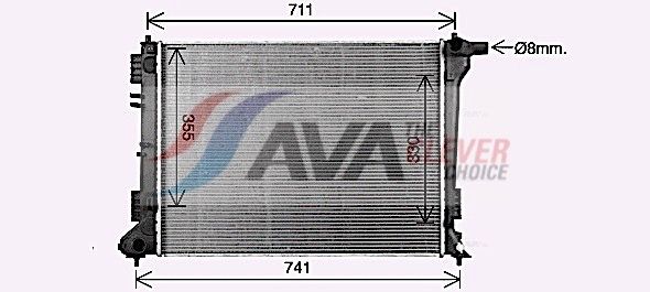 KA2334 AVA Радіатор охолодження HYUNDAI TUCSON (2016) 2.0 CVVT