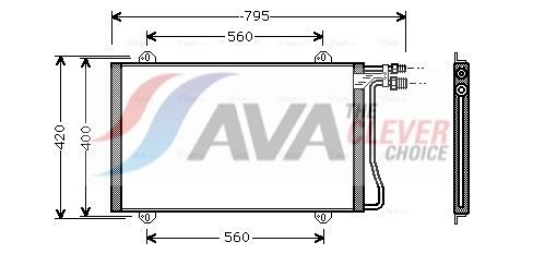 MS5219 AVA Радіатор кондиціонера SPRINTER CONDENSER