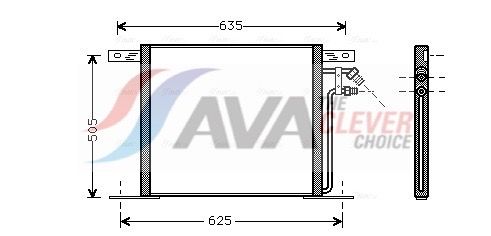 MS5220 AVA Радіатор кондиціонера кондиціонера MB VITO/V-CL G/D 95-03 (Ava)