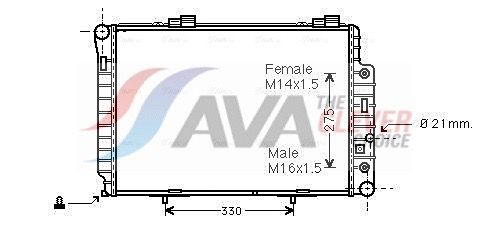 MSA2174 AVA Радіатор охолодження MERCEDES-BENZ C-SERIES W202 (1994) C180 1.8