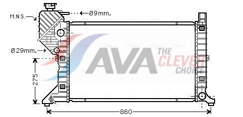 MSA2300 AVA Радіатор охолодження MERCEDES-BENZ SPRINTER SERIES B901/B902 (1995) SPRINTER 214 2.3
