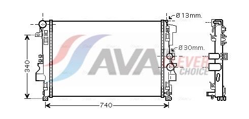 MSA2356 AVA Радіатор охолодження MERCEDES VITO II W639 (03-) (вир-во AVA)