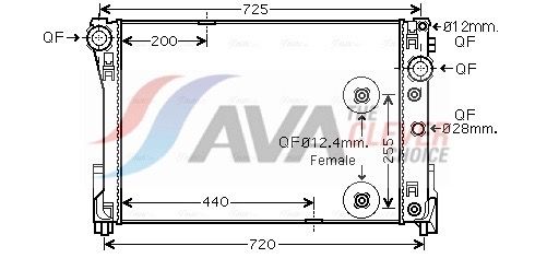 MSA2546 AVA Радіатор охолодження MERCEDES-BENZ C-SERIES W204 (2007) C320 3.0 CDI