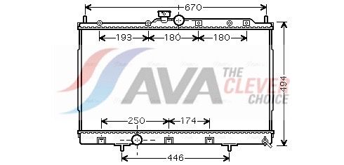 MT2183 AVA Радіатор охолодження OUTLANDER I (CU_W) 2.0 02- (механіка)