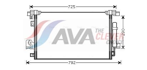 MT5210D AVA Радіатор кондиціонера C-Crosser,C4 Aircross,Mitsubishi ASX,Lancer VIII,Outlander II,Peugeot 4007/4008