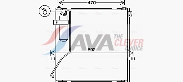 MT5269D AVA Радіатор кондиціонеру (конденсатор) PAJERO SPORT II 3.0 4WD 08-