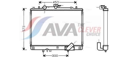 MTA2162 AVA Радіатор охолодження двигуна MITSUBISHI (Ava)