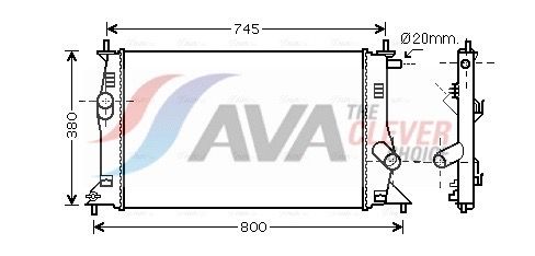 MZ2183 AVA Радіатор охолодження 5 (CR19) 1.8-2.0 05-10