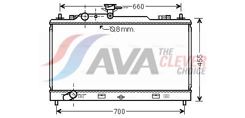 MZ2227 AVA Радіатор охолодження 6 1.8-2.0 07- (механіка)