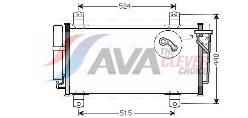 MZA5231D AVA Радіатор кондиціонера Mazda 6 1.8/2.5 07-