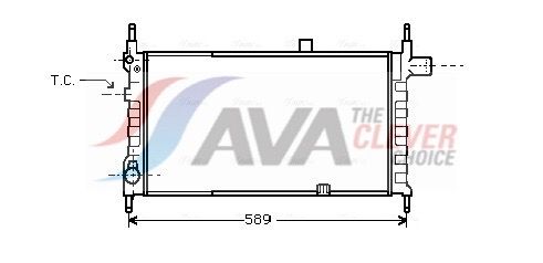 OL2063 AVA Радіатор охолодження KADETT E 1,3 OHC 84-89
