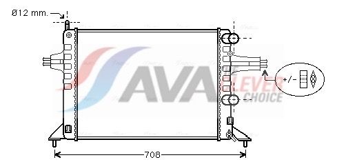 OL2257 AVA Радіатор охолодження двигуна ASTRA G 1.2 MT-AC 98-04 (Ava)