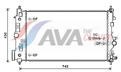 OL2546 AVA Радіатор охолодження CHEVROLET CRUZE, OPEL ASTRA J (вир-во AVA)