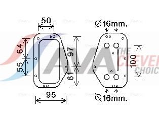 OL3684 AVA Олійний радіатор ALFA ROMEO 159 (2006) 1.8