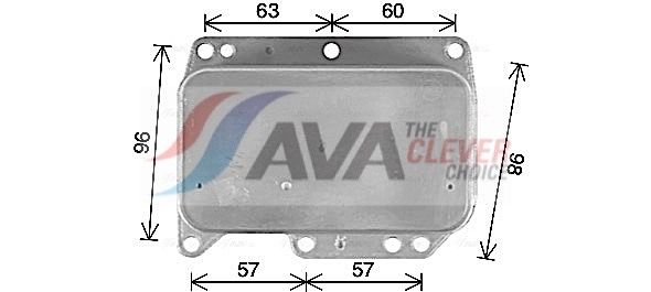 OL3710 AVA Олійний радіатор Primastar, NV400, X-Trail, Renault Koleos, Master III, Trafic II, Opel Movano, Vivaro 2.0/2.3dCi 06-