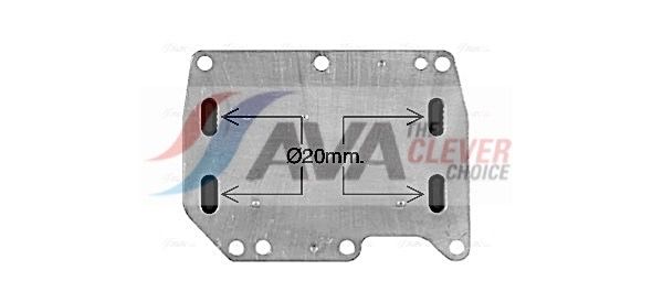 OL3710 AVA Олійний радіатор Primastar, NV400, X-Trail, Renault Koleos, Master III, Trafic II, Opel Movano, Vivaro 2.0/2.3dCi 06-