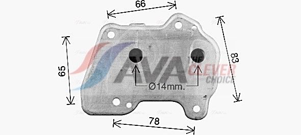 OL3740 AVA Олійний радіатор Astra H 1.7CDTi 04-