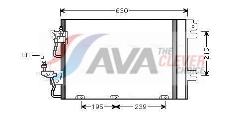 OL5366D AVA Радіатор кондиціонера Astra H,Zafira B