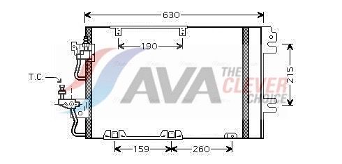 OL5367D AVA Радіатор кондиціонера Astra H 05-