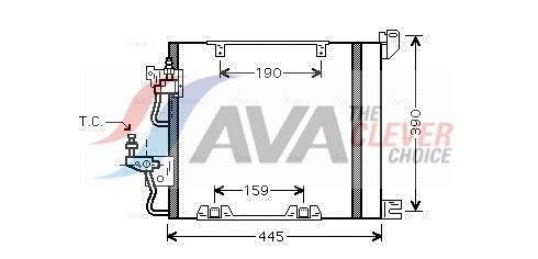 OL5368D AVA Радіатор кондиціонера Astra H, Zafira B