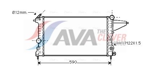 OLA2161 AVA Радіатор охолодження двигуна VECTRA A 1.4/1.6 MT 88-95 (Ava)