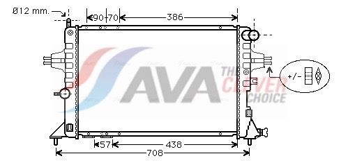 OLA2252 AVA Радіатор охолодження двиг. ASTRA G 1.7 TD 98-