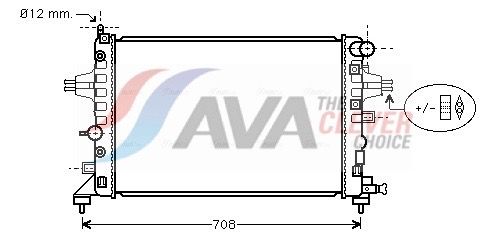 OLA2362 AVA радіатор охолодження Astra H, Zafira B 1.2/1.8