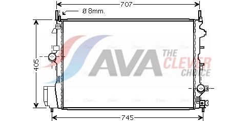 OLA2396 AVA радіатор охолодження Fiat Croma 05-,Signum,Vectra C 1.9CDTi 04-, Saab